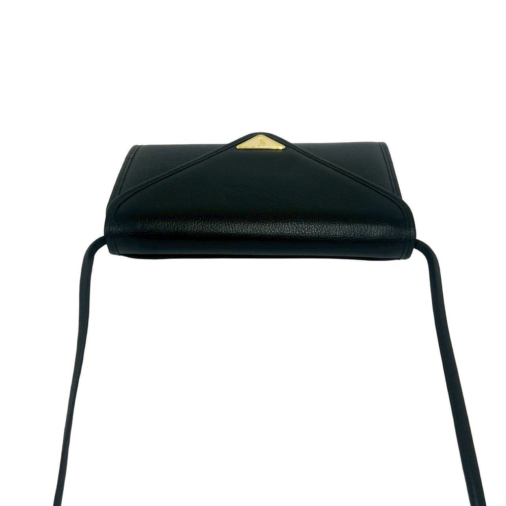 Saint Laurent Vintage YSL Logo Leather Shoulder Bag Crossbody Black — view 4