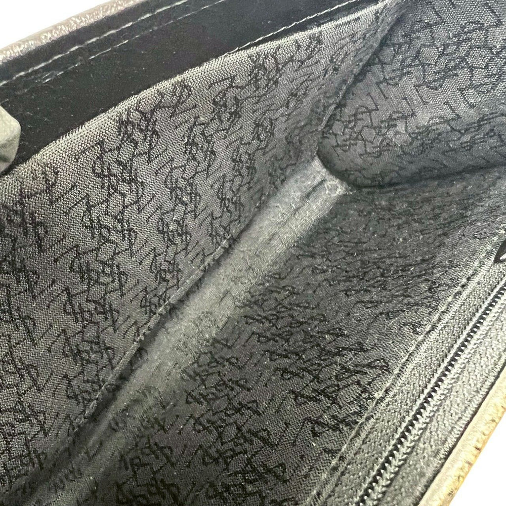 Saint Laurent Vintage YSL Logo Leather Shoulder Bag Crossbody Black — view 9