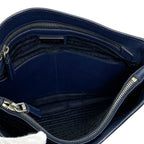 Prada Shoulder Bag Stripe Saffiano Leather Navy Crossbody Lightweight — view 8
