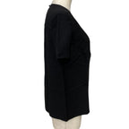 Hermes Short Sleeve Top Shirt Top Silk Wool Black High Quality Daily Practical — view 4