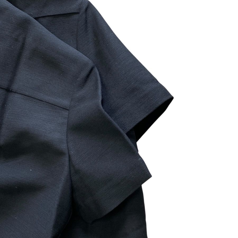 Hermes Short Sleeve Top Shirt Top Silk Wool Black High Quality Daily Practical — view 6