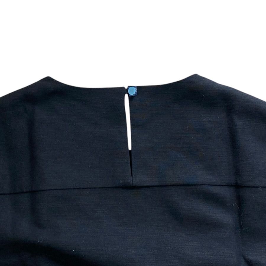Hermes Short Sleeve Top Shirt Top Silk Wool Black High Quality Daily Practical — view 8
