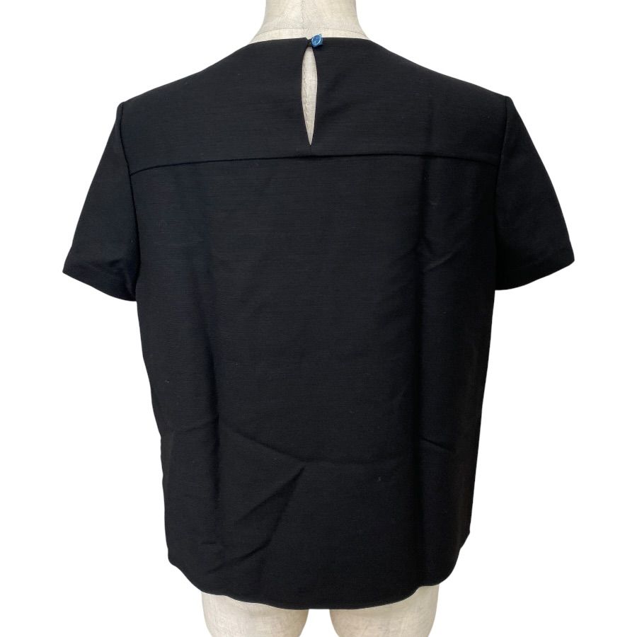Hermes Short Sleeve Top Shirt Top Silk Wool Black High Quality Daily Practical — view 3