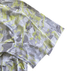 Hermes Puzzle Vegetal Short Sleeve Polo Shirt Top Cotton White Yellow Gray High — view 6