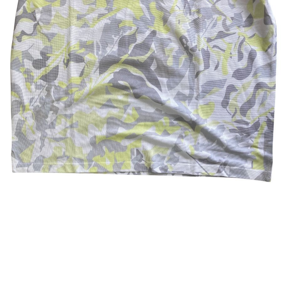 Hermes Puzzle Vegetal Short Sleeve Polo Shirt Top Cotton White Yellow Gray High — view 7