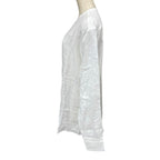 Hermes Long Sleeve Band Color Shirt Linen White High Quality Daily Practical — view 2