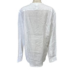 Hermes Long Sleeve Band Color Shirt Linen White High Quality Daily Practical — view 3