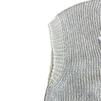 Hermes V-neck Knit Vest Cotton White Fine Daily Practical — view 6