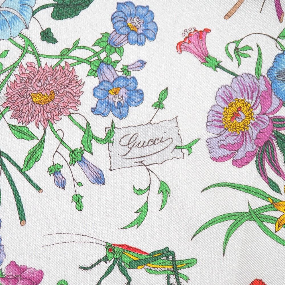 Gucci Vintage Flora Scarf Silk Twill — view 4
