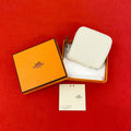 Hermes Azap Compact Silk in Veau Coin Case Gris Perle