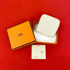 Hermes Azap Compact Silk in Veau Coin Case Gris Perle