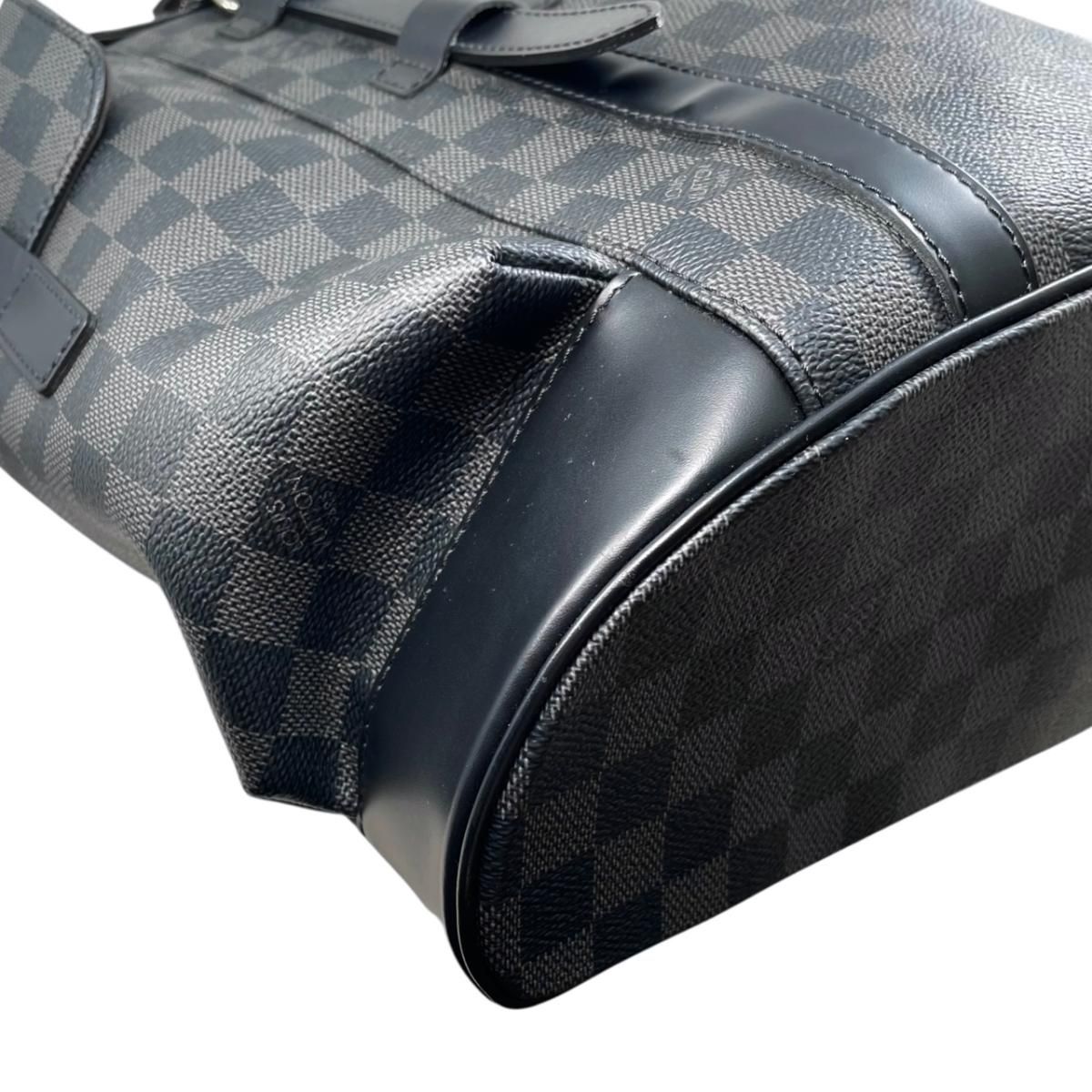 Louis Vuitton Backpack Christopher MM Damier Graphite Black Gray — view 6