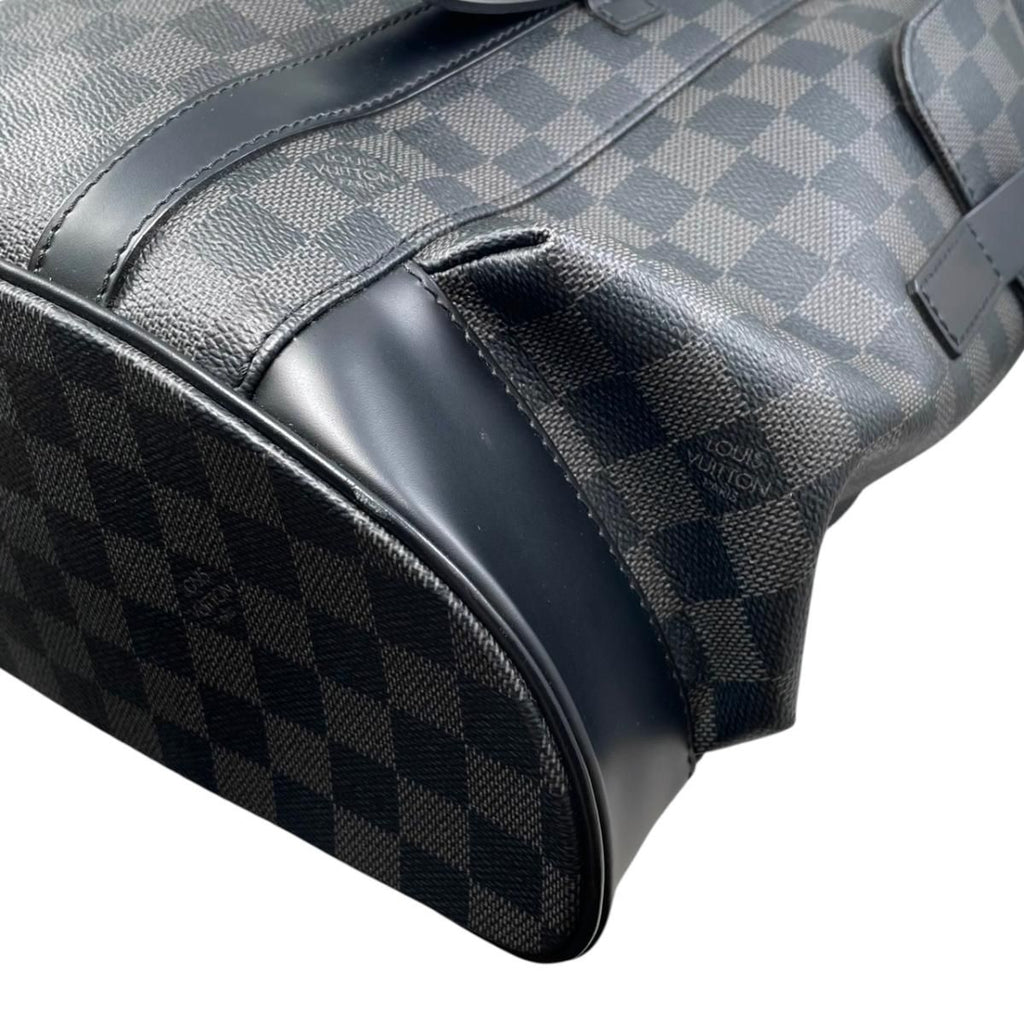 Louis Vuitton Backpack Christopher MM Damier Graphite Black Gray — view 7