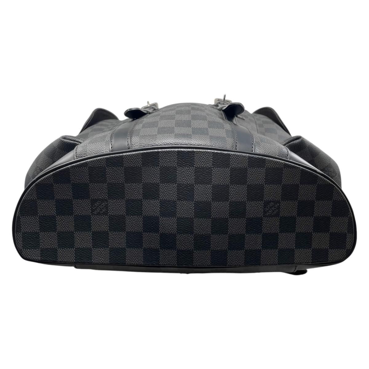 Louis Vuitton Backpack Christopher MM Damier Graphite Black Gray — view 5