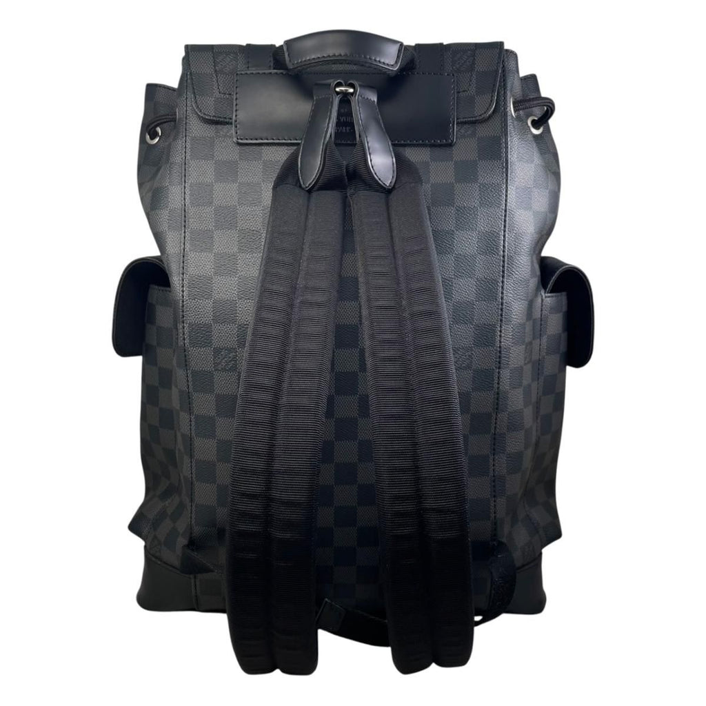 Louis Vuitton Backpack Christopher MM Damier Graphite Black Gray — view 2