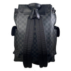 Louis Vuitton Backpack Christopher MM Damier Graphite Black Gray — view 2