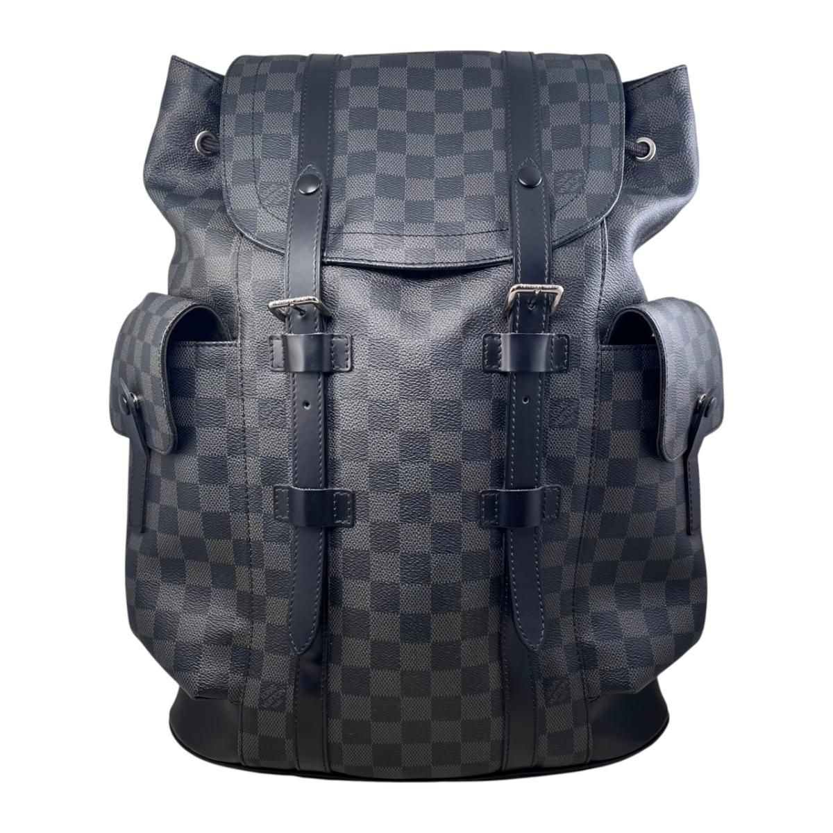 Louis Vuitton Backpack Christopher MM Damier Graphite Black Gray