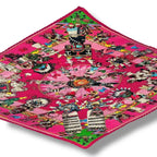 Hermes Scarf Pleats Silk Kachinas Pink — view 4