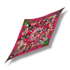 Hermes Scarf Pleats Silk Kachinas Pink — view 2