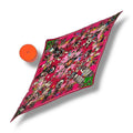 Hermes Scarf Pleats Silk Kachinas Pink