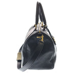 Chanel Bicolor 35 Lambskin Gold 2-Way Boston Bag Black — view 3