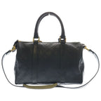 Chanel Bicolor 35 Lambskin Gold 2-Way Boston Bag Black — view 2