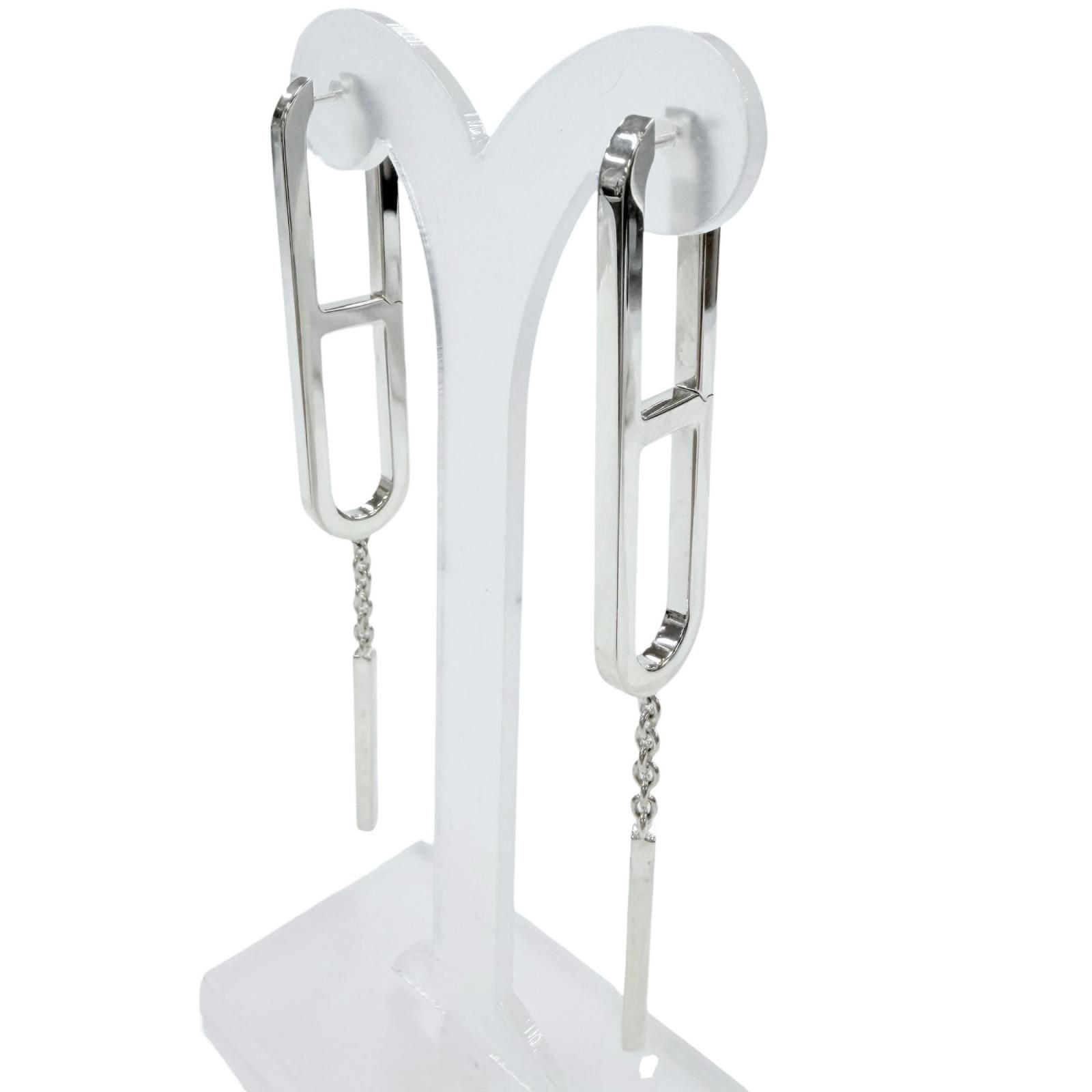 Hermes Chaine D'Ancre 925 Earrings Silver