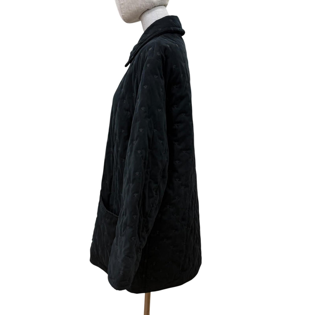 Hermes Vintage Martin Margiela Era Series Button Padded Paddock Coat 36 Black — view 3