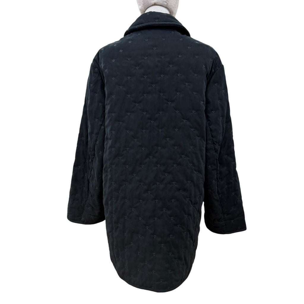 Hermes Vintage Martin Margiela Era Series Button Padded Paddock Coat 36 Black — view 4