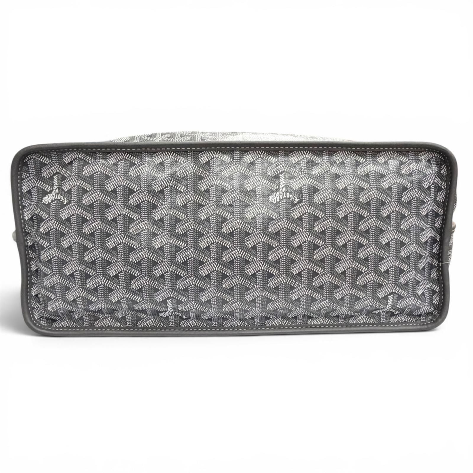 Goyard Anjou PM Tote in Canvas Leather Gray French — view 6