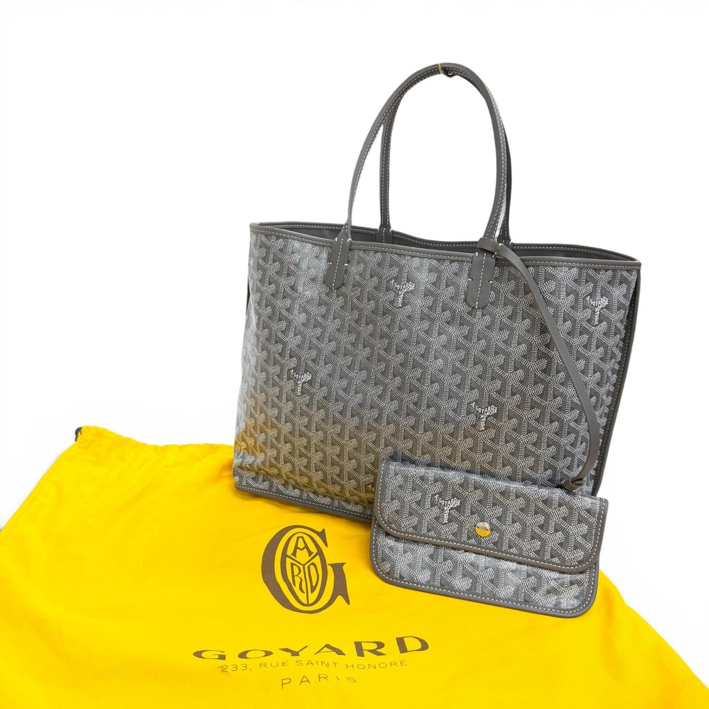 Goyard Anjou PM Tote in Canvas Leather Gray French — view 2