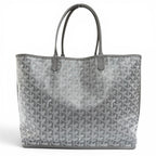 Goyard Anjou PM Tote in Canvas Leather Gray French — view 4