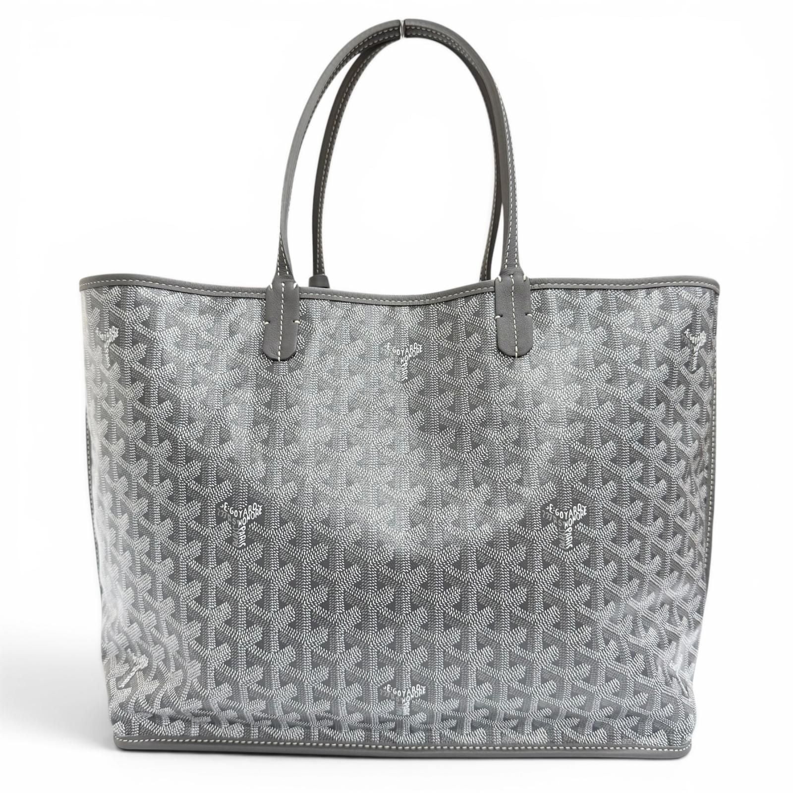 Goyard Anjou PM Tote in Canvas Leather Gray French — view 4