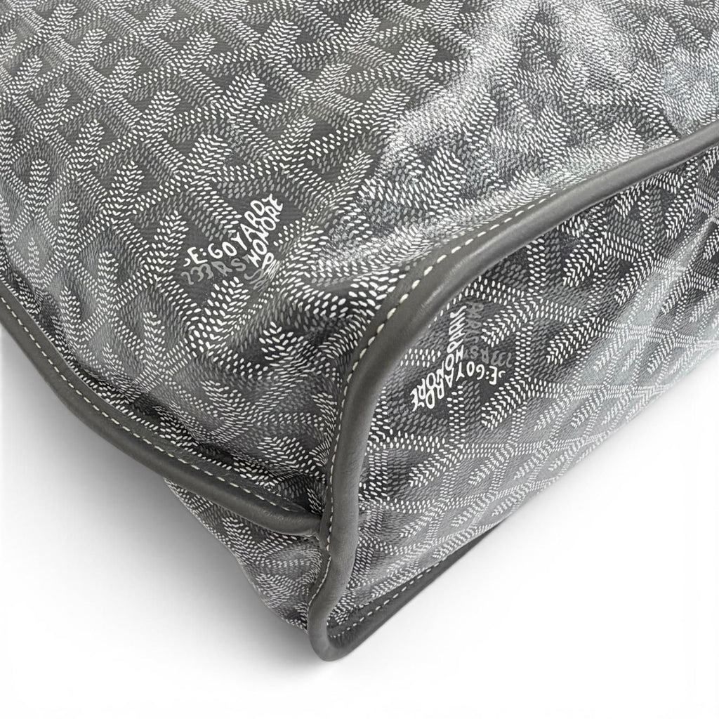 Goyard Anjou PM Tote in Canvas Leather Gray French — view 7