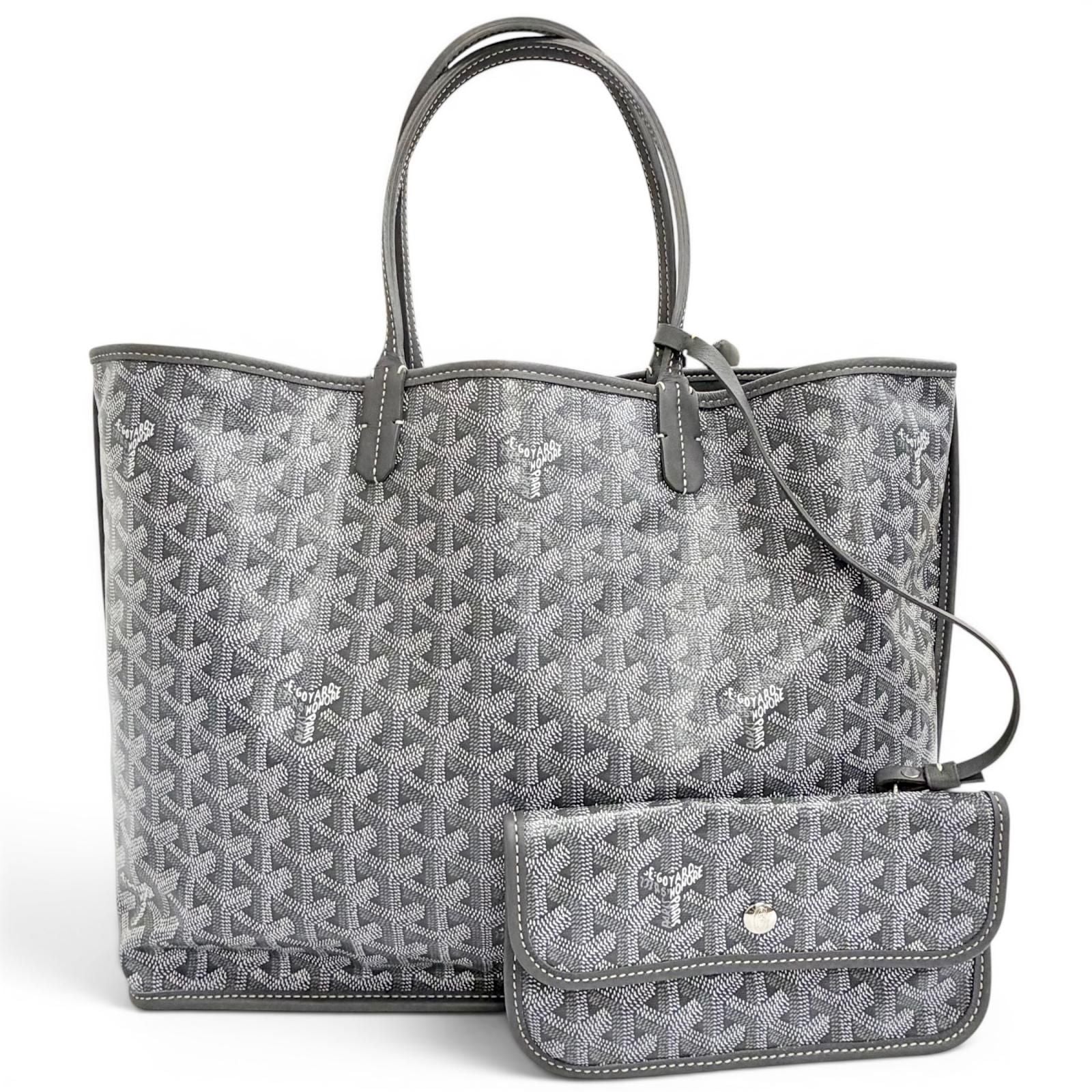 Goyard Anjou PM Tote in Canvas Leather Gray French