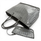Goyard Anjou PM Tote in Canvas Leather Gray French — view 5