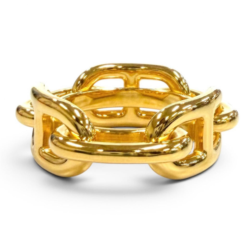 Hermes Regate Chaine D'Ancre Scarf Ring Gold — view 3