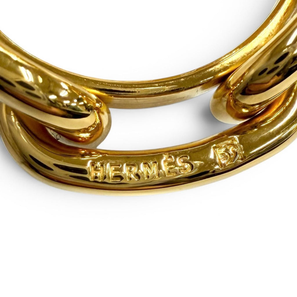 Hermes Regate Chaine D'Ancre Scarf Ring Gold — view 6