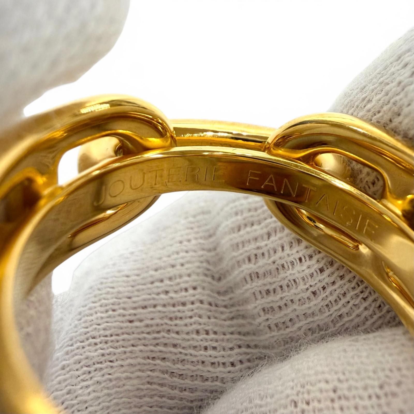 Hermes Regate Chaine D'Ancre Scarf Ring Gold — view 5