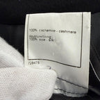 Chanel Cashmere CC Logo Button Long Length with Belt Coat Black 40 — view 8