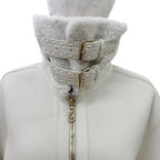 Fendi Sheep Leather FF Logo Lambskin Shearling Jacket Beige 38 — view 5