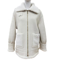 Fendi Sheep Leather FF Logo Lambskin Shearling Jacket Beige 38