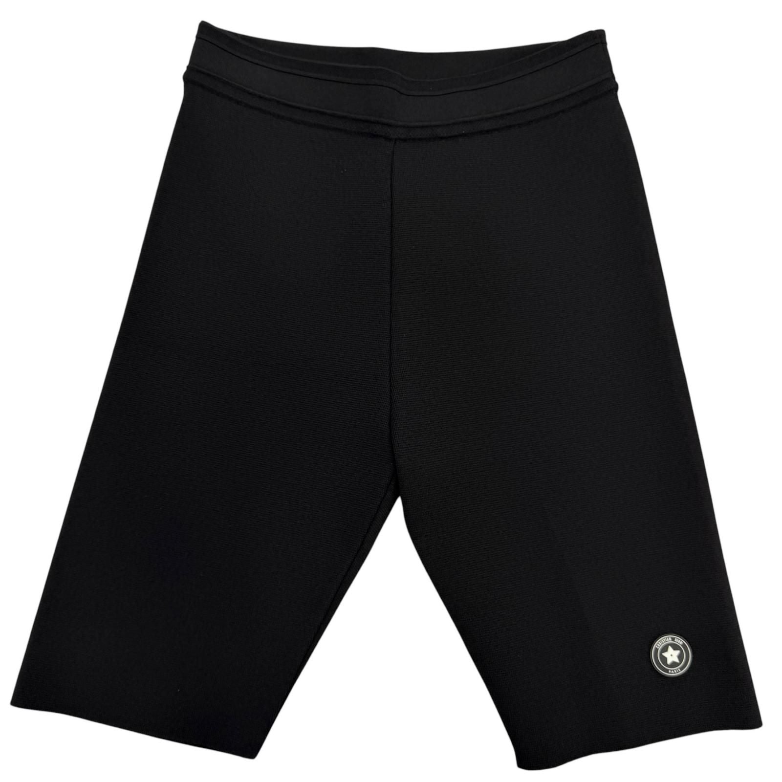 Dior Logo Patch Knit Shorts Black 40
