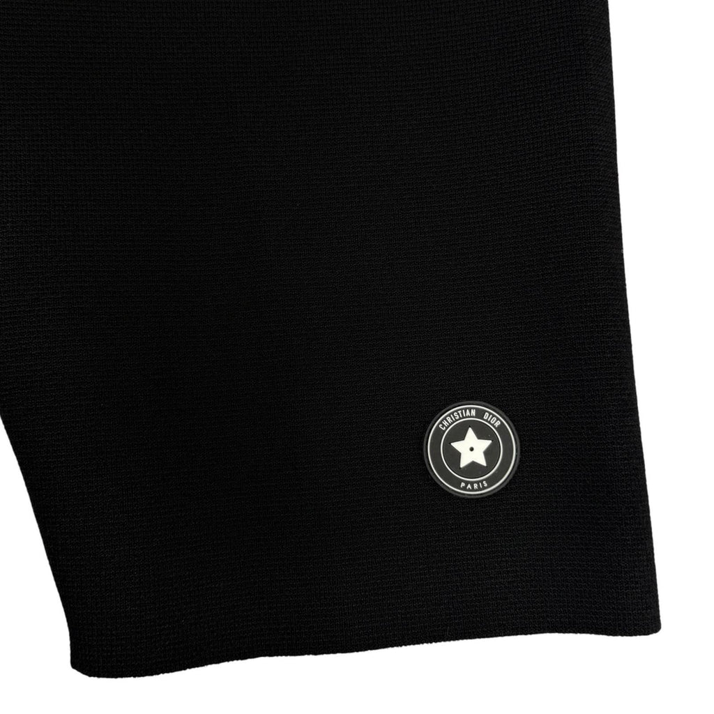 Dior Logo Patch Knit Shorts Black 40 — view 5