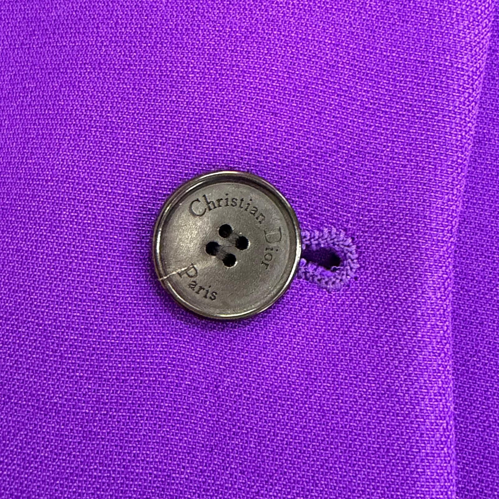 Dior Silk Blend Logo Button Stand Color Short Sleeve Jacket 40 — view 6