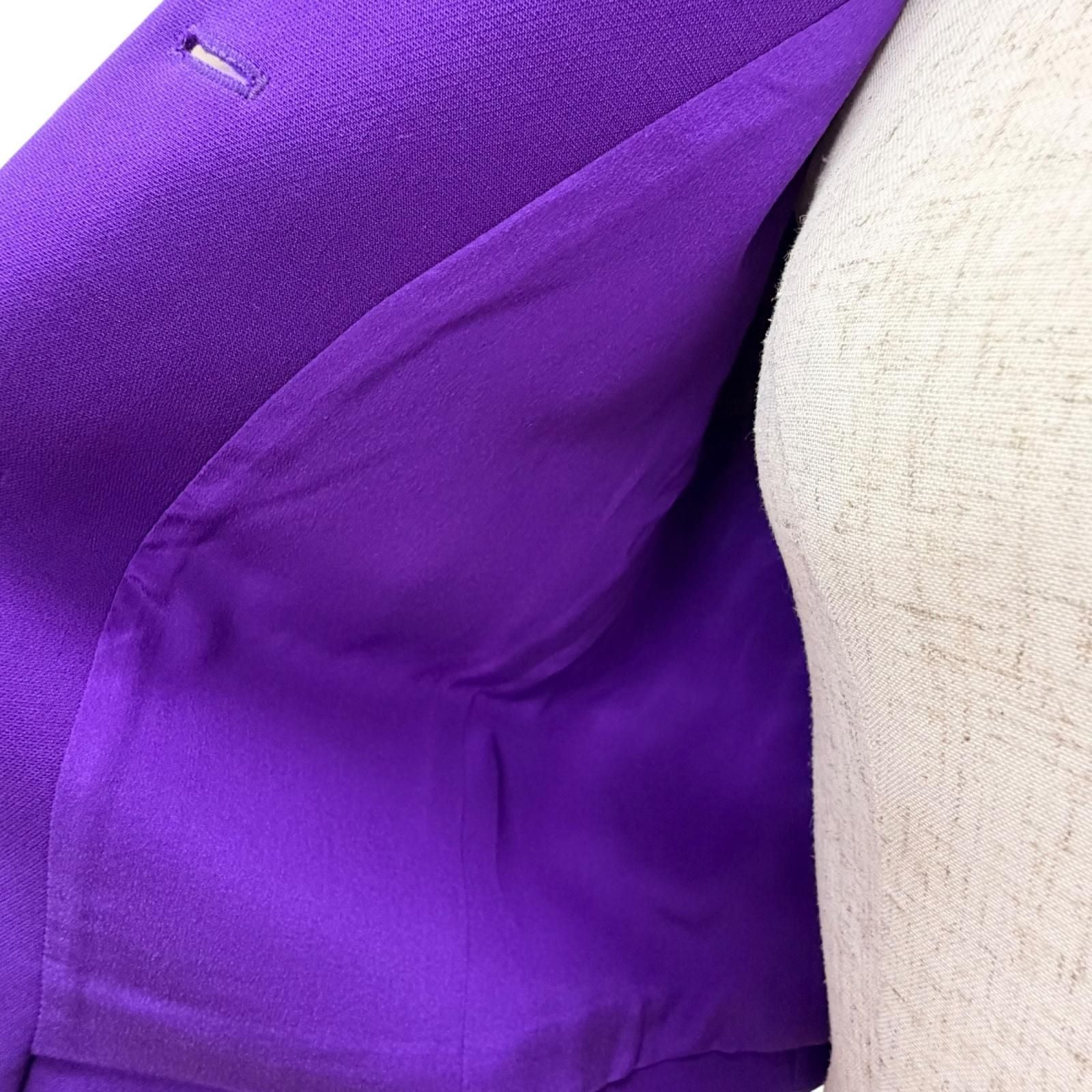 Dior Silk Blend Logo Button Stand Color Short Sleeve Jacket 40 — view 5