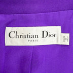 Dior Silk Blend Logo Button Stand Color Short Sleeve Jacket 40 — view 7