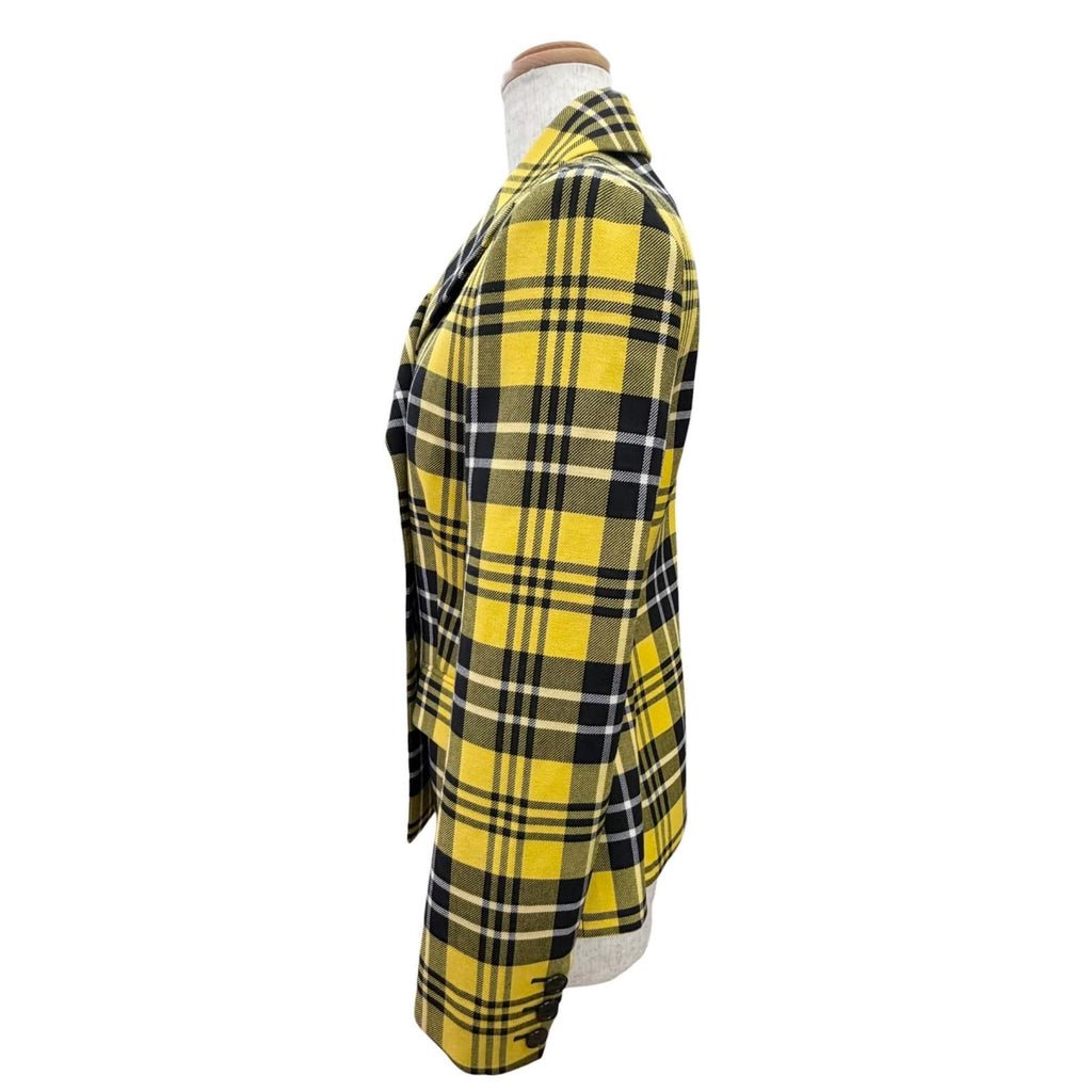 Dior Plaid Logo Button Double Breasted Fit Jacket 38 — view 3