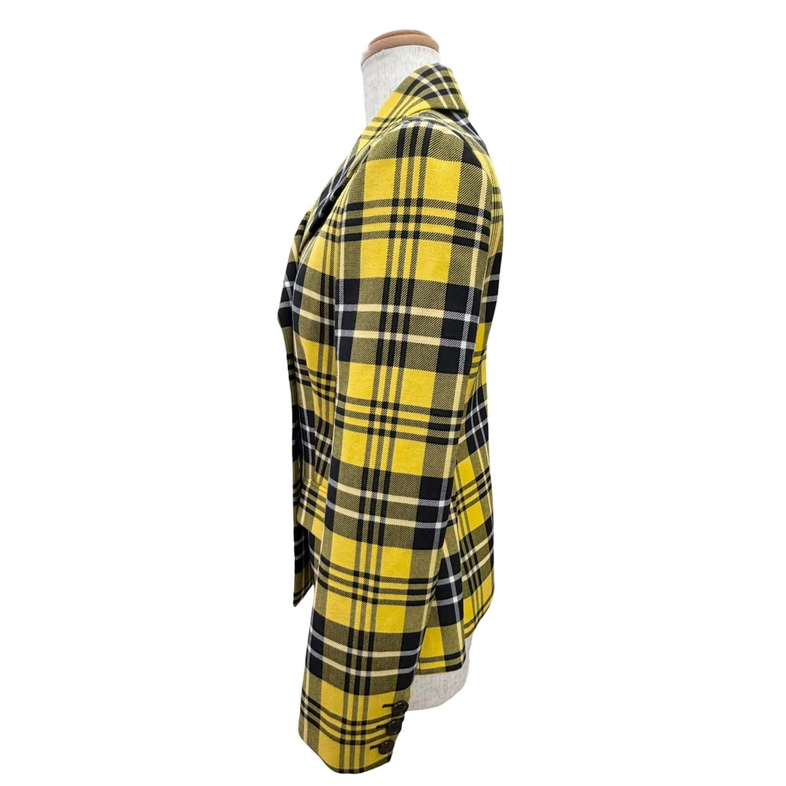 Dior Plaid Logo Button Double Breasted Fit Jacket 38 — view 3
