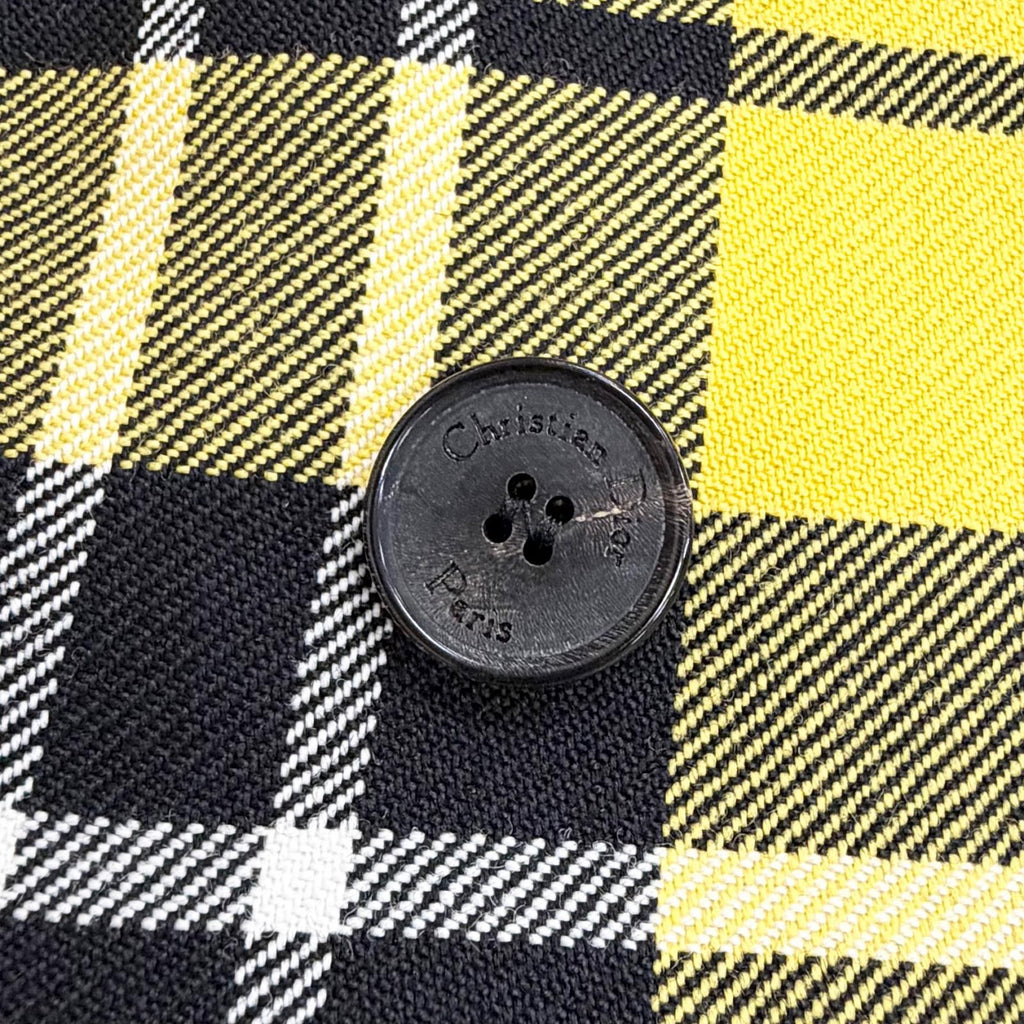 Dior Plaid Logo Button Double Breasted Fit Jacket 38 — view 7